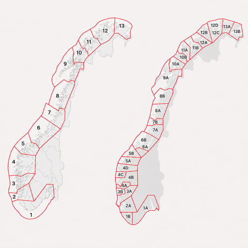 IMR Proposed 28 Zones Norway
